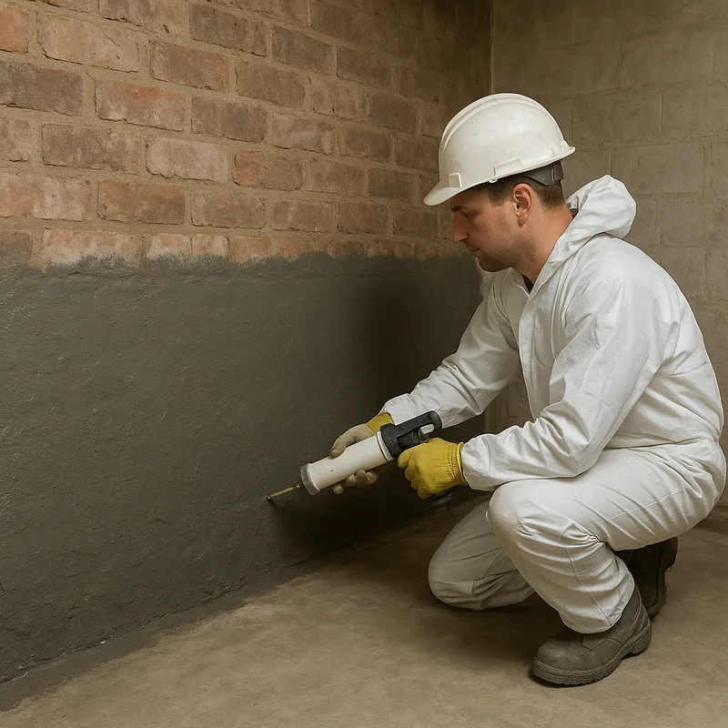 Damp-proofing service illustration from Glenn Slater Contractors’ website