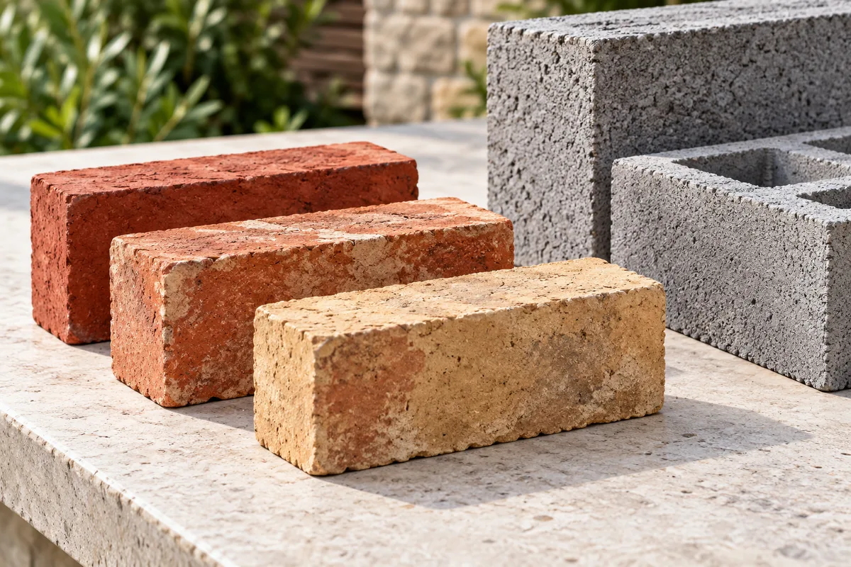 Illustrative brick and block samples